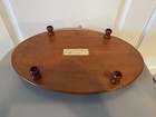 Vintage Mahogany Communion Tray With 36 Glass