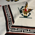 Vintage Aztec Wool Poncho Handmade Southwestern Large Poncho See Photos