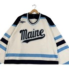 Vintage University Of Maine Spellout Hockey Jersey Men s White Xl 