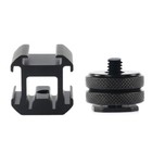 3 Hot Shoe Mount Adapter Dual Screws Stand Holder For Dslr Camera Flash Light