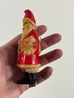 Antique 6  Celluloid Viscoloid Christmas Santa Claus Hollow Ornament Figure