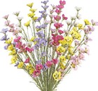 16pcs Gradient Multicolor Faux Wildflowers For Wedding Table Decor