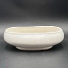 Floraline Pottery Footed Planter Vase Oval 496 Matte Ivory White Usa 60s Vtg