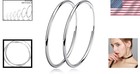 Sterling Silver Hoop Earrings Set - 80mm Diameter