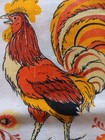 Nos - Vintage Linen Tea Kitchen Dish Towel Roosters Cottage Prairie Country Farm