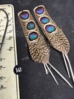 Grey Peacock Pheasant  Eye Feathers  3 Pair   141