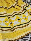 Vintage Seminole Native American Handmade Patchwork Skirt Yellow Patch Work