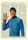 Spock Star Trek Dictionary Art Print Picture Poster Salute Live Long   Prosper
