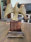 Original Civil War Flag Pole Topper W stand Repro Csa Plate