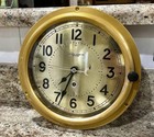 Hard To Find Tlarge 10     Vintage Brass   Chelsea Ships  Clock- Working 