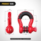Nilight 2 Pack 3 4  D-ring Shackle 4 75 Ton  9500 Lbs  Of 2  Red 
