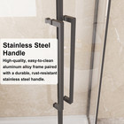 Neo-angle Stand Up Shower Door 36 wx72 h Matte Black Sgcc Glass Bathroom Doors