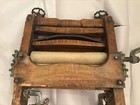 Antique Fish Wooden Clothes Wringer Hand Crank Clamp Mount 1890-1919