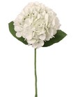 Timeless 18-inch White Hydrangea Stem Set Of 12 - Classic 7-inch Diameter - 
