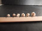 Vintage Carved Bovine Bone Chinese Tiny Miniature Good Luck Elephant Figurine 6