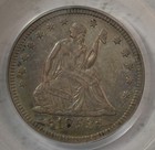 1853 Seated Quarter  Arrows And Rays  Pcgs Xf40   Old Green Holder
