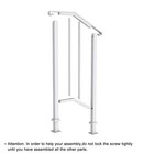Handrails For Outdoor Steps  Iron Handrail Fits 1 Step  Transitional Handrail 