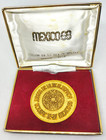 1968 Mexico Olympic Commemorative Bronze Medal In Original Case