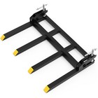 Heavy Duty 42  Clamp-on Debris Fork For Skid Steers   Tractors 2500 Lbs Capacity