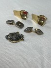 Lot Of 2 Mens Vintage Cuff Links   One 2 Tone Tiger Pendant  Swank   Best