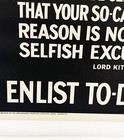 Original 1915 Wwi England Army Recruiting Poster  Kitchener Quote