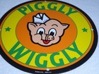 Vintage      Piggly Wiggly Self Service Grocery Store 11 3 4  Porcelain Metal Sign