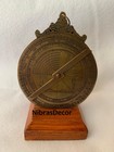 Vintage Brass Handcrafted Astrolabe Armillary Antique Astronomy Device Wood Base