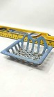 Antique French Cast Iron Enamel Soap Dish 1930s Blue Enamelware France