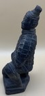 Asian Kneeling Warrior Soldier Statue Figure Sculpture Solid Vtg