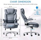 Big Tall Executive Office Chair Ergonomic Leather Computer Desk Chair Heavy Duty