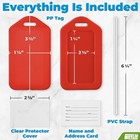 Usa Luggage Tags  red  50 Pk   Bag Tag For Baggage  Suitcase Tags Bulk