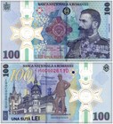 Romania 100 Lei  2024  P-127  Unc Commemorative Polymer  W  Folder And Envelope