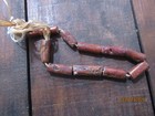 Vintage Three Strands Of Bauxite Stone Beads African    pipestone    Trade Beads