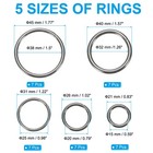 35 Pcs Metal O Rings Metal Rings For Crafts Bags Purse 15mm 20mm 25mm 32mm 38mm
