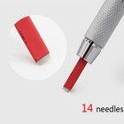 14 Pins Flat Needles Microblading Permanent Makeup Fog Eyebrow Tattoo Blades
