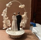 Vintage  Wedding  Cake Topper Bride And Groom -sugar Base - 22