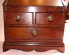 19thc Mini Mahogany 9  Antique Slant Front Federal georgian Desk Salesman Sample