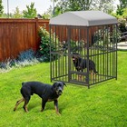 Large Outdoor Pet Dog Run House Kennel Dog Cage Enclosure With Cover Playpen