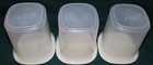 Lot Of 3 Rubbermaid Servin Saver 6 Cup Storage Canisters Almond Lids