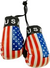 Usa Mini Flag And One Pair Mini Boxing Glove Combo Car Rear View Mirror  office 