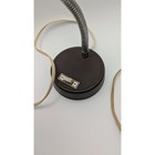 Vintage Brown Metal Gooseneck Desk Lamp Mid Century Modern Adjustable  Light