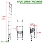 12 5 Ft Folding Aluminum Telescoping Ladder Telescopic Multi Purpose 330 Lbs
