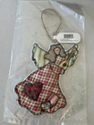 Lot 6 Vintage Country Christmas Fabric Ornaments Santa Angel Snowman Primitive