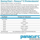 Panacur C 4 Gram Canine 40lbs Dewormer Treatment  3 Packets   exp 06 2027 