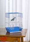 Ph Prevue Hendryx Parakeet Cage Blue white 12 x9 x15 