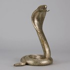 Bronze Cobra Snake Statue  Vintage French Animal Sculpture  Detailed Artwork