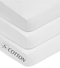 American Baby Company 3 Pack 100  Natural Cotton Fitted Crib Sheets 52  X 28  -