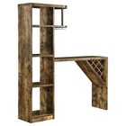 Antique Nutmeg Bar Table With Wine Storage