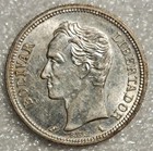 1960 Venezuela 1 Bolivar  835 Fine Silver Coin
