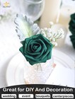 25pcs Artificial Flowers   real Touch Artificial Foam Roses Decoration Diy For    